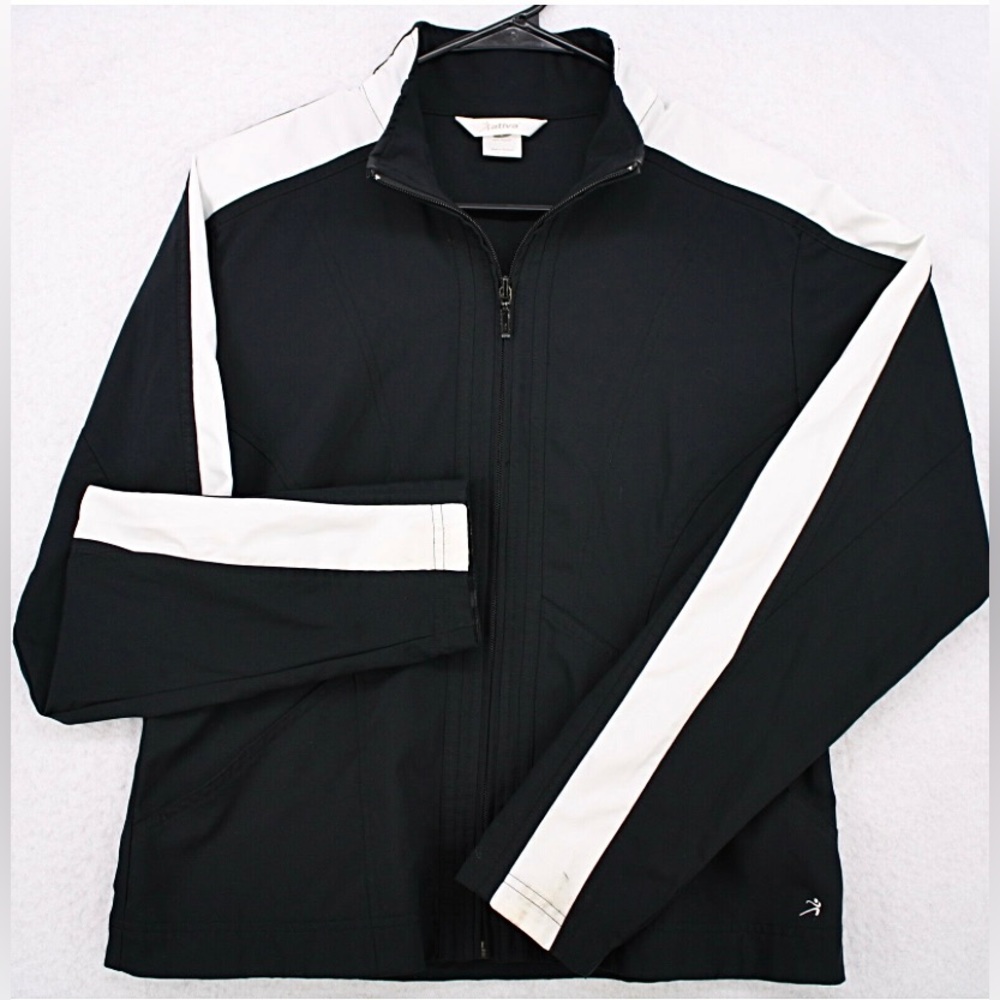 ATIVA Black White Activewear Performance Jacket Size L